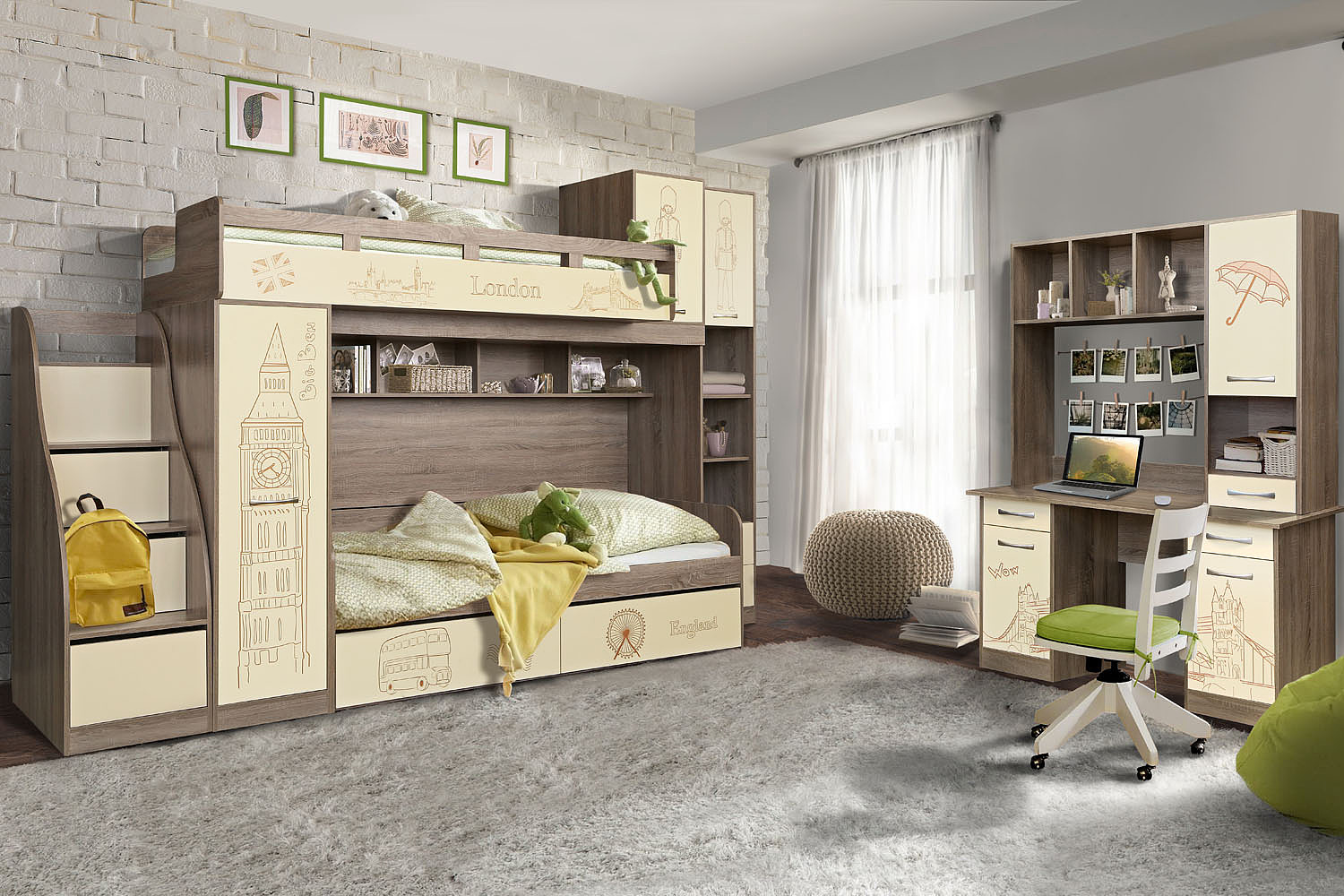 Children bedroom set «British» #1