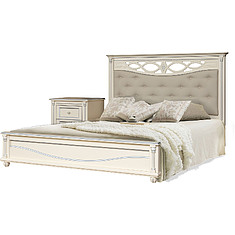 Photo - Double bed "Valencia" with a soft headboard
