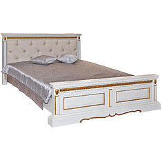 Photo - Double bed «Milana» high footboard soft back