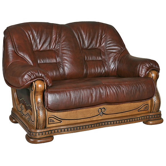 2-х местный диван «Консул 23» (2м), Материал: натуральная кожа, Группа ткани: 120 группа