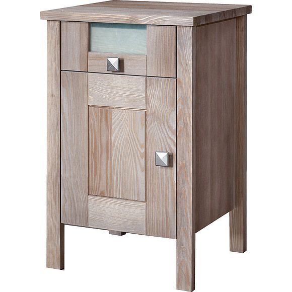 Тумба прикроватная "Доминика 2091-01Бр" БМ711, Цвет: брашированный серо-бежевый