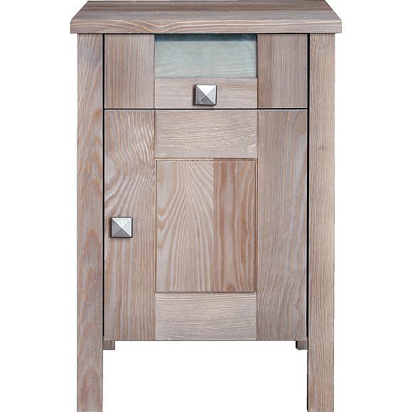 Тумба прикроватная «Доминика 2091Бр» БМ711, Цвет: брашированный серо-бежевый