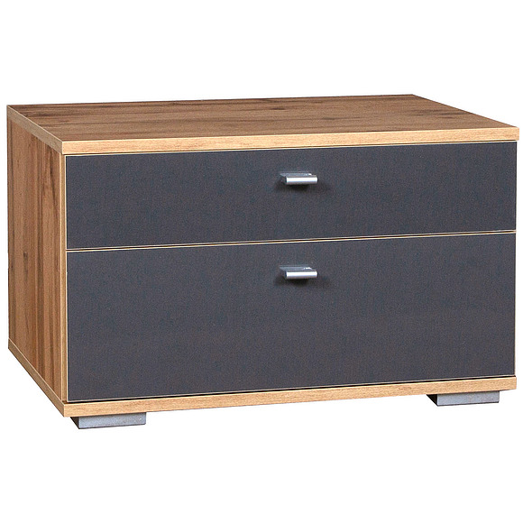 Тумба прикроватная «Гелиос» П554.04, Цвет: Дуб Вотан + серый