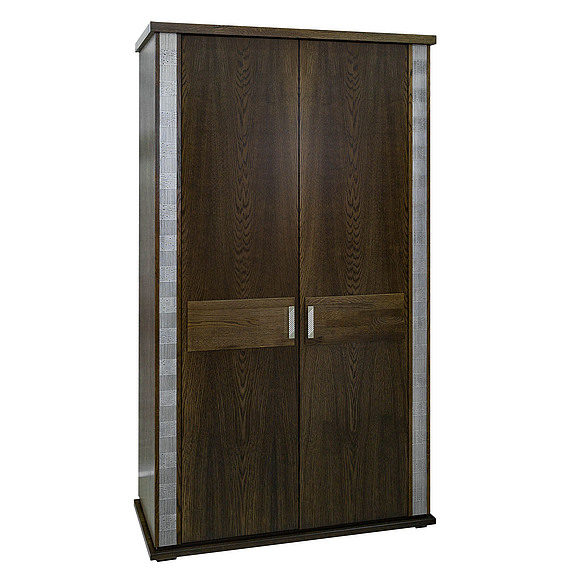 Шкаф для одежды «Тунис» П344.06, Цвет: Венге+серебро