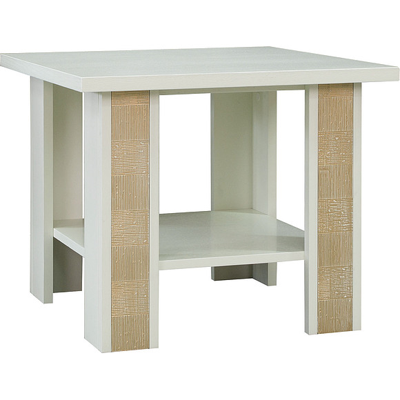 Стол журнальный «Тунис» П343.10Ш, Цвет: Слоновая кость с золочением