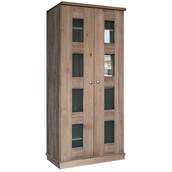 Шкаф для одежды 2д «Доминика 2122Бр» БМ711, Цвет: брашированный серо-бежевый