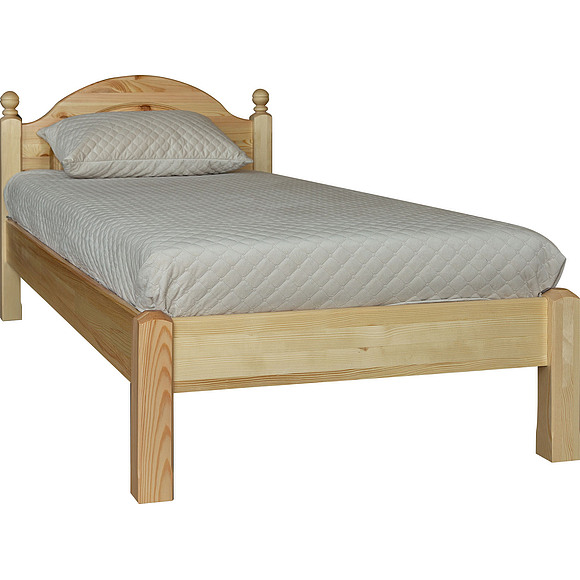 Кровать одинарная 1-09 «Лотос 8908БР» БМ701, Цвет: Сосна натуральная, Спальное место: 2000x900 мм