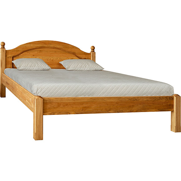 Кровать двойная «Лотос 9008(9021)» БМ701, Цвет: Искусственное старение, Спальное место: 2000x1600 мм, Размер: 2100х1686х860 мм