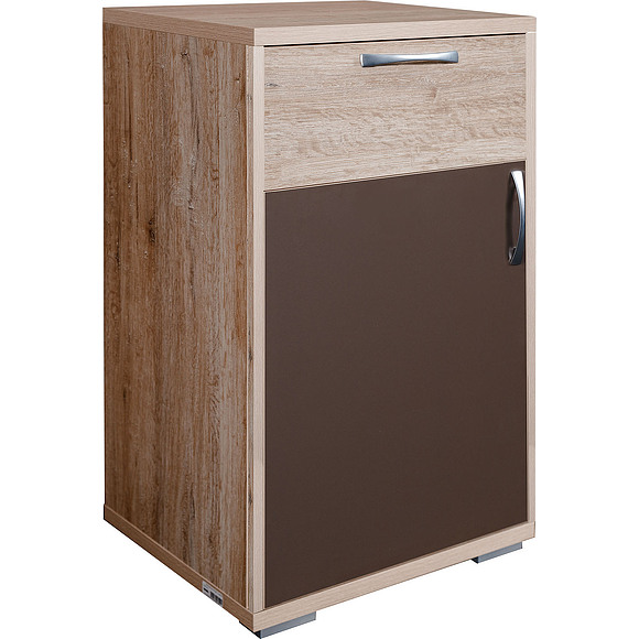 Тумба для обуви «Верес» П564.10, Материал: ДСП ламинированная, Цвет: Дуб версаль + Тёмно-коричневый