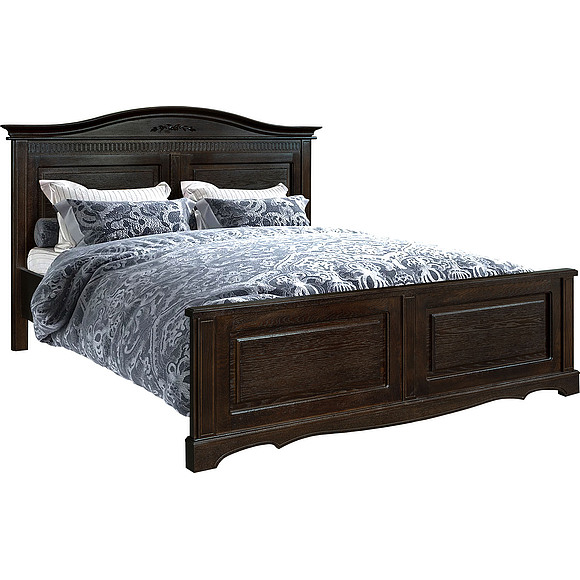 Кровать двойная «Паола», Цвет: Горячий шоколад, Спальное место: 2000x1600 мм