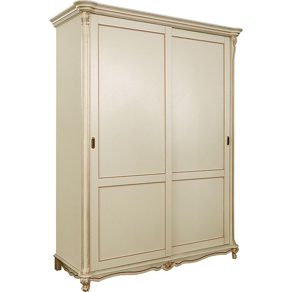 Шкаф-купе «Алези» П349.21, Цвет: Слоновая кость с золочением