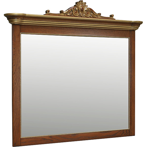 Зеркало настенное «Алези 2 Люкс» П350.14л, Цвет: Античная бронза с золочением