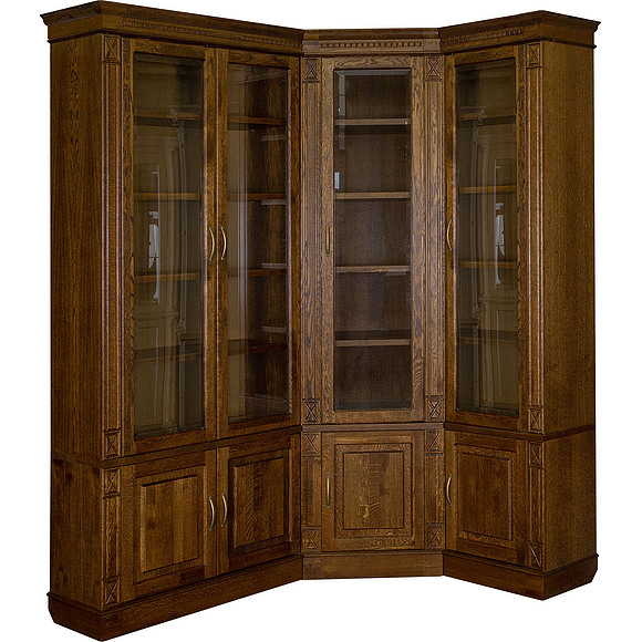 Шкаф «Верди Люкс 2» П523.Н2, Цвет: Черешня (Biblioteka_verdi-lux-2-P523-H2_chereshnya.jpg) Шкаф «Верди Люкс 2» П523.Н2, Цвет: Черешня