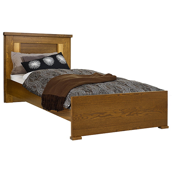 Кровать одинарная «Тунис» П344.08, Цвет: Черешня с золочением, Спальное место: 2000x900 мм