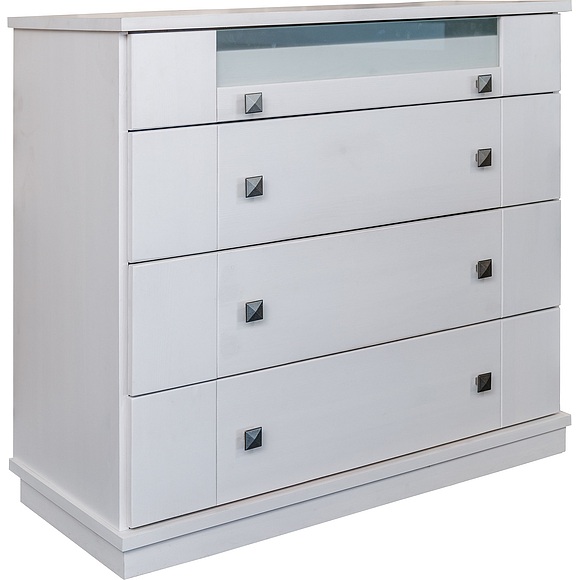 Комод «Доминика 2124Бр» БМ711, Цвет: Белый воск