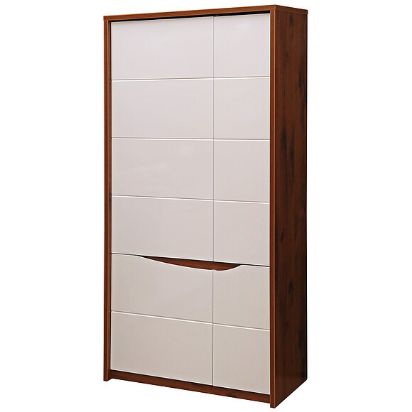 Шкаф «Монако» П510.13, Материал: каркас без подсветки, Цвет: Дуб Саттер+Белый глянец (Dub_Satter-Belyj_glyanec_Shkaf_Monako_P510-13_bp.jpg) Шкаф «Монако» П510.13, Материал: каркас без подсветки, Цвет: Дуб Саттер+Белый глянец