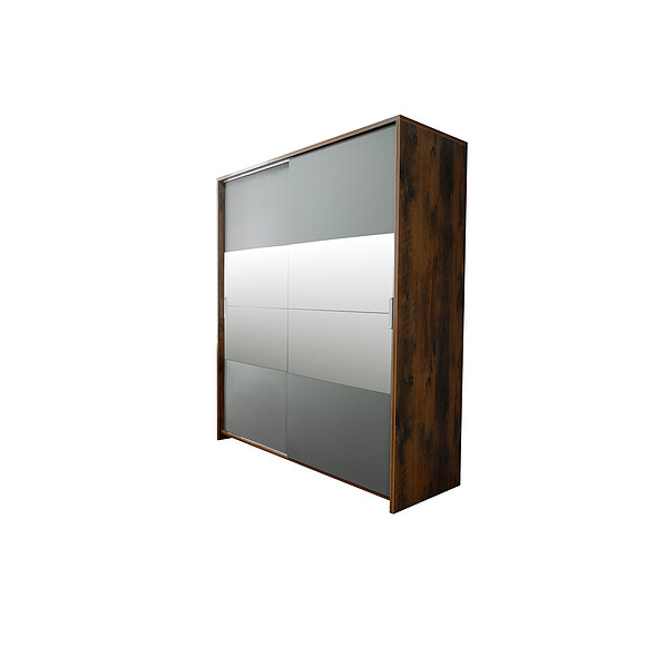 Шкаф-купе для одежды «Монако» П528.20, Цвет: Дуб Саттер+Серый Мокко