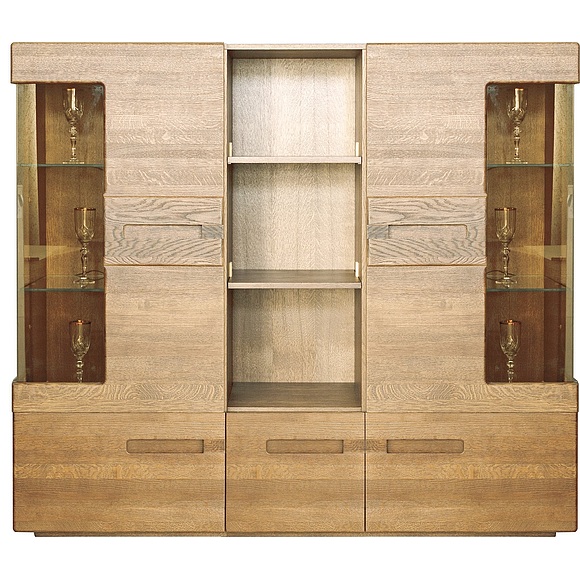 Шкаф комбинированный «Хедмарк 2251Бр» БМ760, Цвет: Дуб натуральный