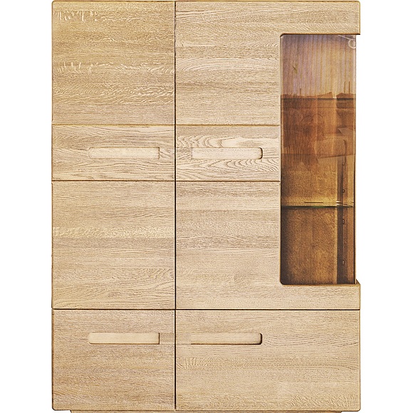 Шкаф-витрина 2д «Хедмарк 2244Бр» БМ760, Цвет: Дуб натуральный