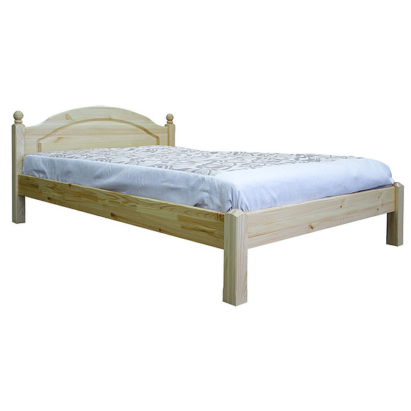 Кровать двойная «Лотос 9008(9021)» БМ701, Цвет: Сосна натуральная, Спальное место: 2000х1400 мм, Размер: 2100х1483х860 мм