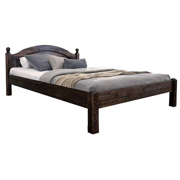 Кровать двойная «Лотос 9008(9021)» БМ701, Цвет: Брашированный мокко, Спальное место: 2000х1400 мм, Размер: 2100х1483х860 мм