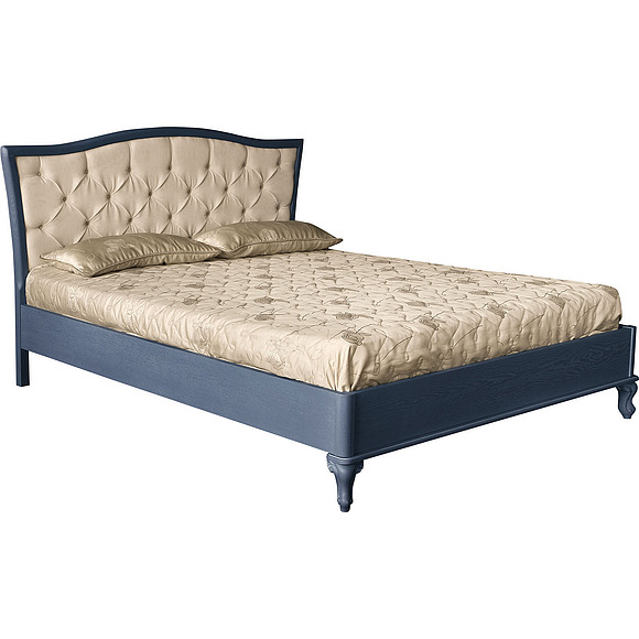 Кровать 2-16 «Флорентина 2676» БМ851, Материал: массив дуба, Цвет: голубой агат