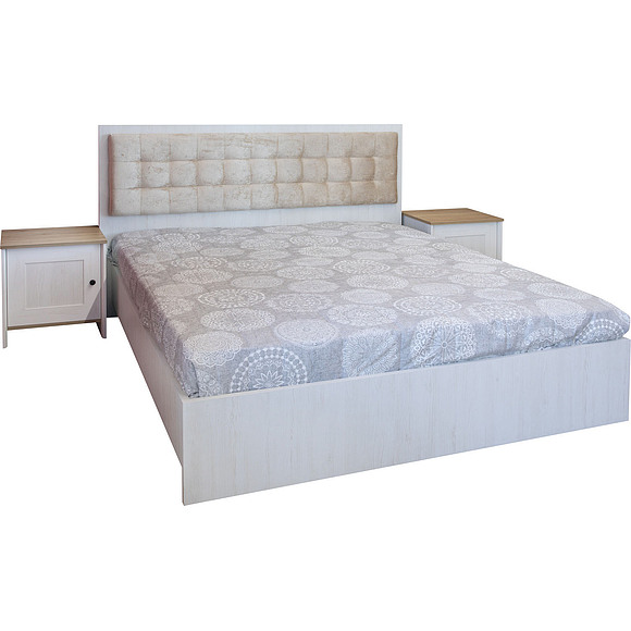 Кровать двойная «Parma» (Парма) П050.1201М, Цвет: сосна рандерс, Спальное место: 2000x1600 мм