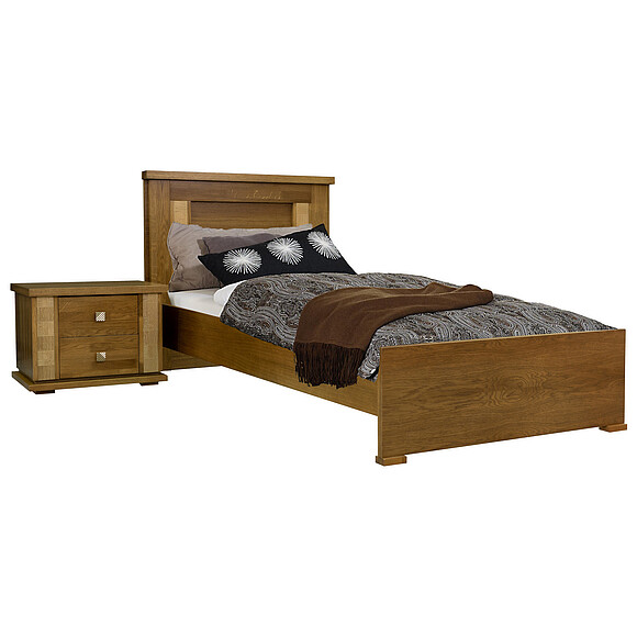 Кровать одинарная «Тунис» П344.08, Цвет: Медовый с золочением, Спальное место: 2000x900 мм