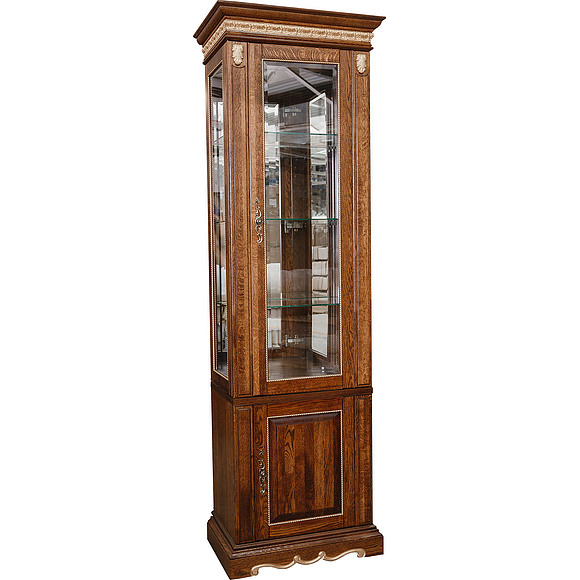 Шкаф комбинированный «Милана 1С» П396.09, Цвет: Черешня с золочением