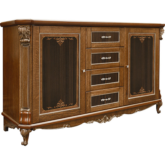 Тумба «Альба 14/1с» П485.14/1с, Цвет: Палисандр с золочением