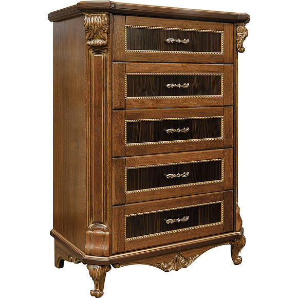 Комод «Альба 04с» П524.04с, Цвет: Палисандр с золочением