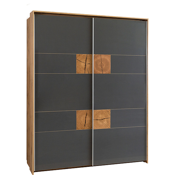 Шкаф-купе «Гелиос» П554.01, Цвет: Дуб Вотан + серый