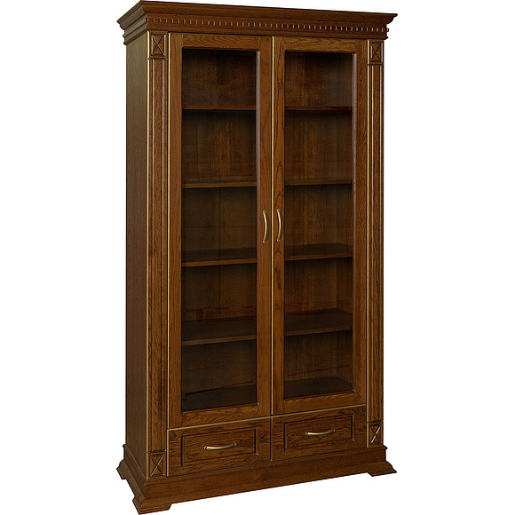 Шкаф «Верди Люкс 2/1» П487.27, Цвет: Черешня с золочением