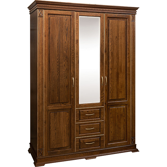 Шкаф «Верди Люкс» П434.10, Цвет: Черешня с золочением