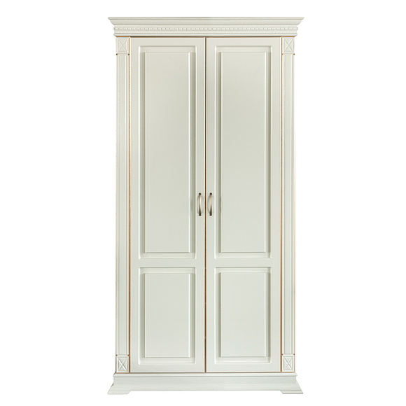 Шкаф для одежды «Верди Люкс» П433.10, Цвет: Слоновая кость с золочением