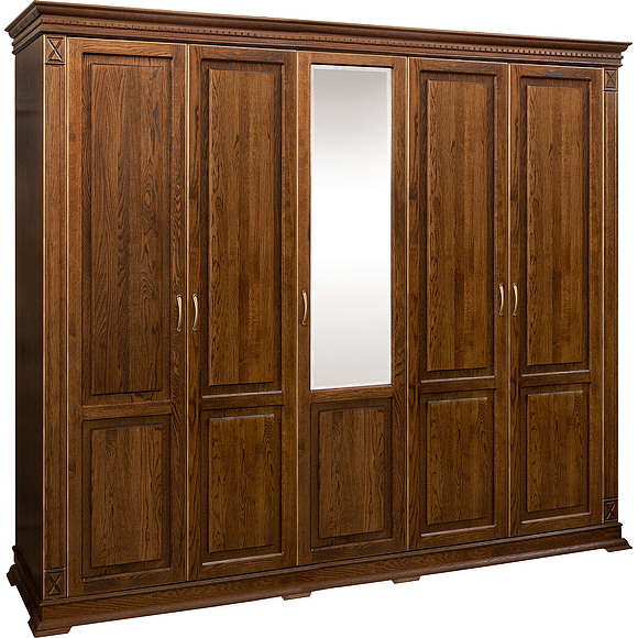 Шкаф «Верди Люкс» П434.12, Цвет: Черешня с золочением