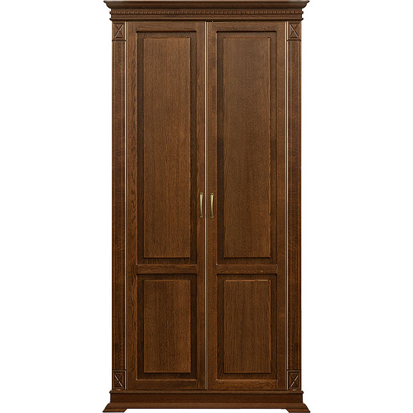 Шкаф для одежды «Верди Люкс» П433.10, Цвет: Черешня с золочением