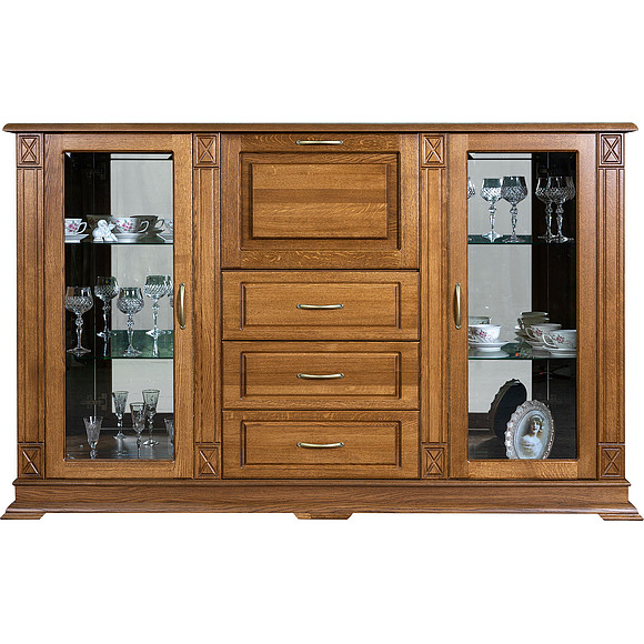 Шкаф «Верди Люкс 3/2з» П487.12з, Цвет: Дуб рустикаль (Shkaf_kombibnirovannii_Verdi_Luks_3-2z_dyb_rystikal-.jpg) Шкаф «Верди Люкс 3/2з» П487.12з, Цвет: Дуб рустикаль