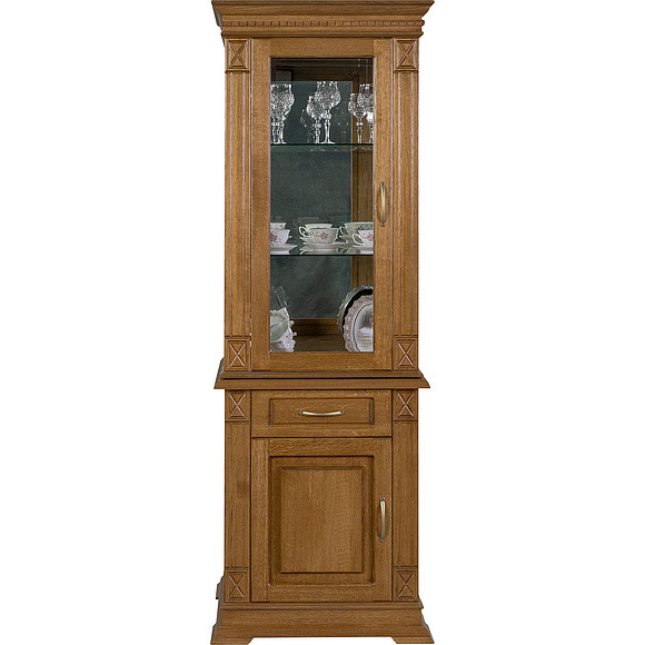 Шкаф комбинированный «Верди Люкс 1з» П487.34-01з, Цвет: Дуб рустикаль