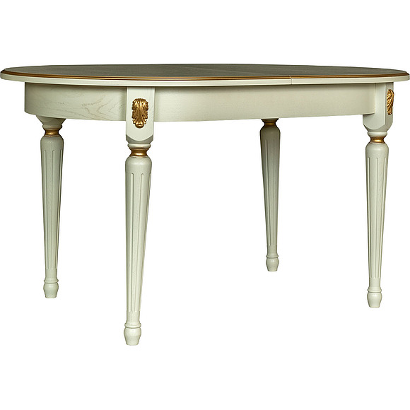 Стол «Милана 10» П313.02, Цвет: Слоновая кость с золочением