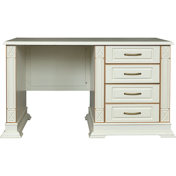 Стол письменный «Верди Люкс 9» П432.14, Цвет: Слоновая кость с золочением