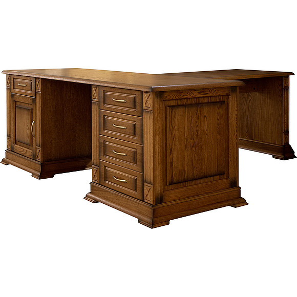 Стол письменный «Верди Люкс 8» П432.13, Цвет: Дуб рустикаль с патинированием