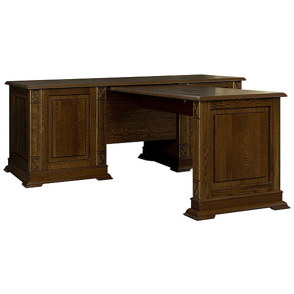 Стол письменный «Верди Люкс 8» П432.13, Цвет: Черешня с золочением