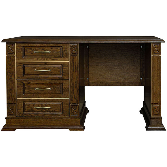 Стол письменный «Верди Люкс 9.1» П432.14-01, Цвет: Черешня с золочением