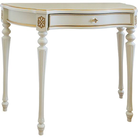 Стол-консоль П613.09, Цвет: Слоновая кость с золочением