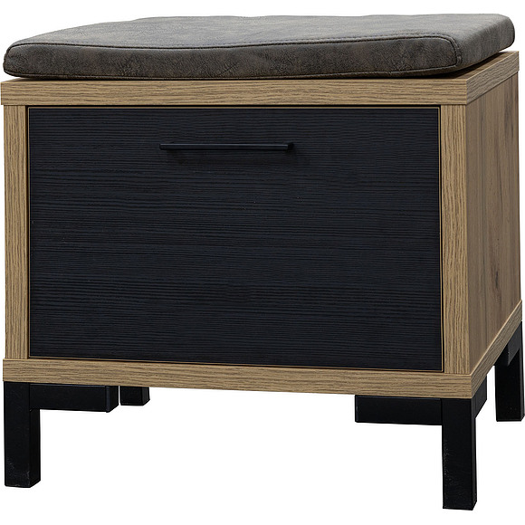 Тумба «Блэквуд» П570.03, Цвет: Дуб Вотан + чёрный