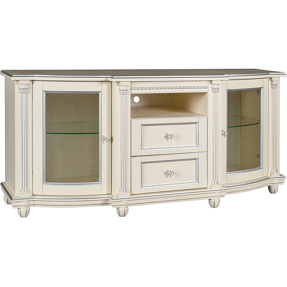 Тумба «Валенсия ТВ3с» П244.30, Цвет: Античная темпера с серебром