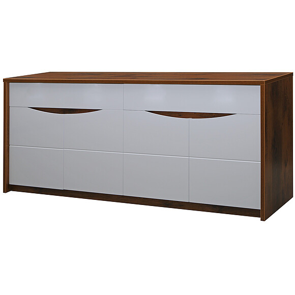 Тумба «Монако» П510.11, Материал: каркас без подсветки, Цвет: Дуб Саттер+Белый глянец