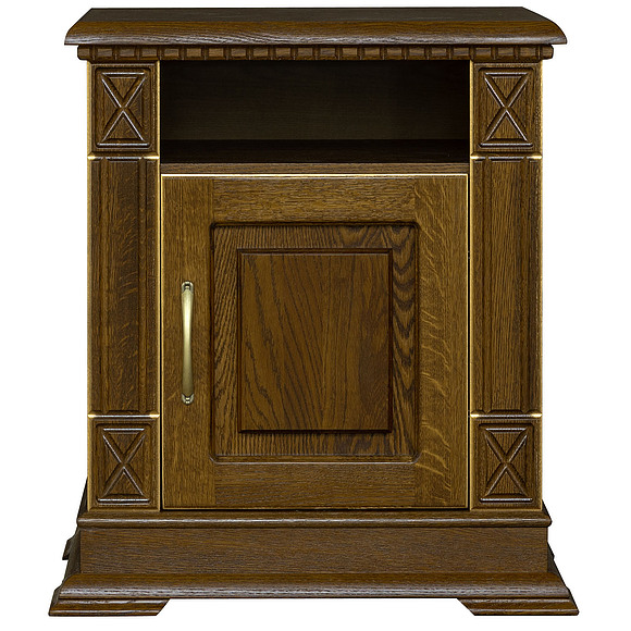 Тумба прикроватная «Верди Люкс» П434.03, Цвет: Черешня с золочением