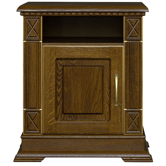 Тумба прикроватная «Верди Люкс» П434.03-1, Цвет: Черешня с золочением